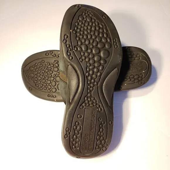 Clarks Springers Leather Flip Flops Sandals sz 7M - Picture 8 of 8